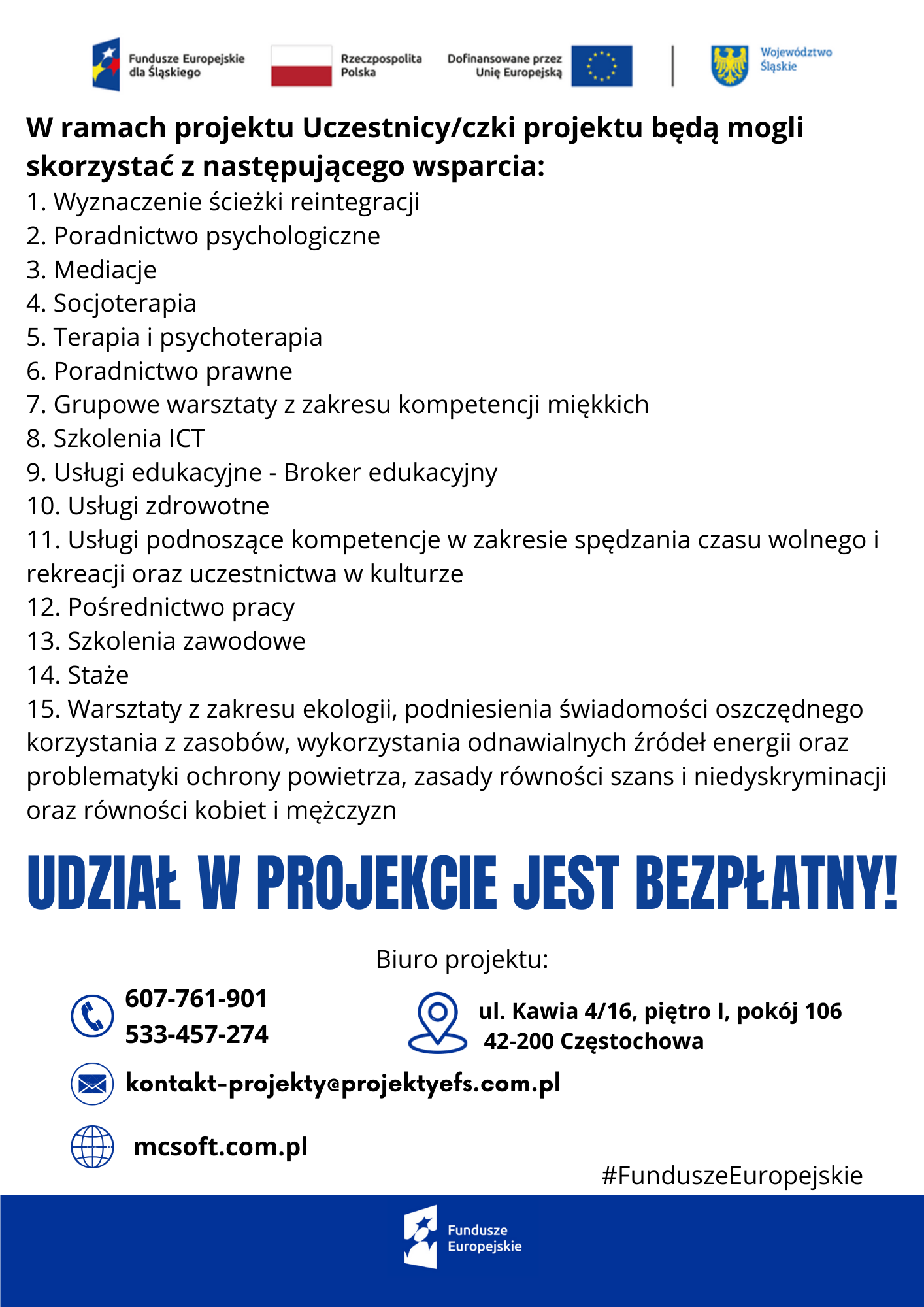 Plakat promujący projekt Nie daj się wykluczyć