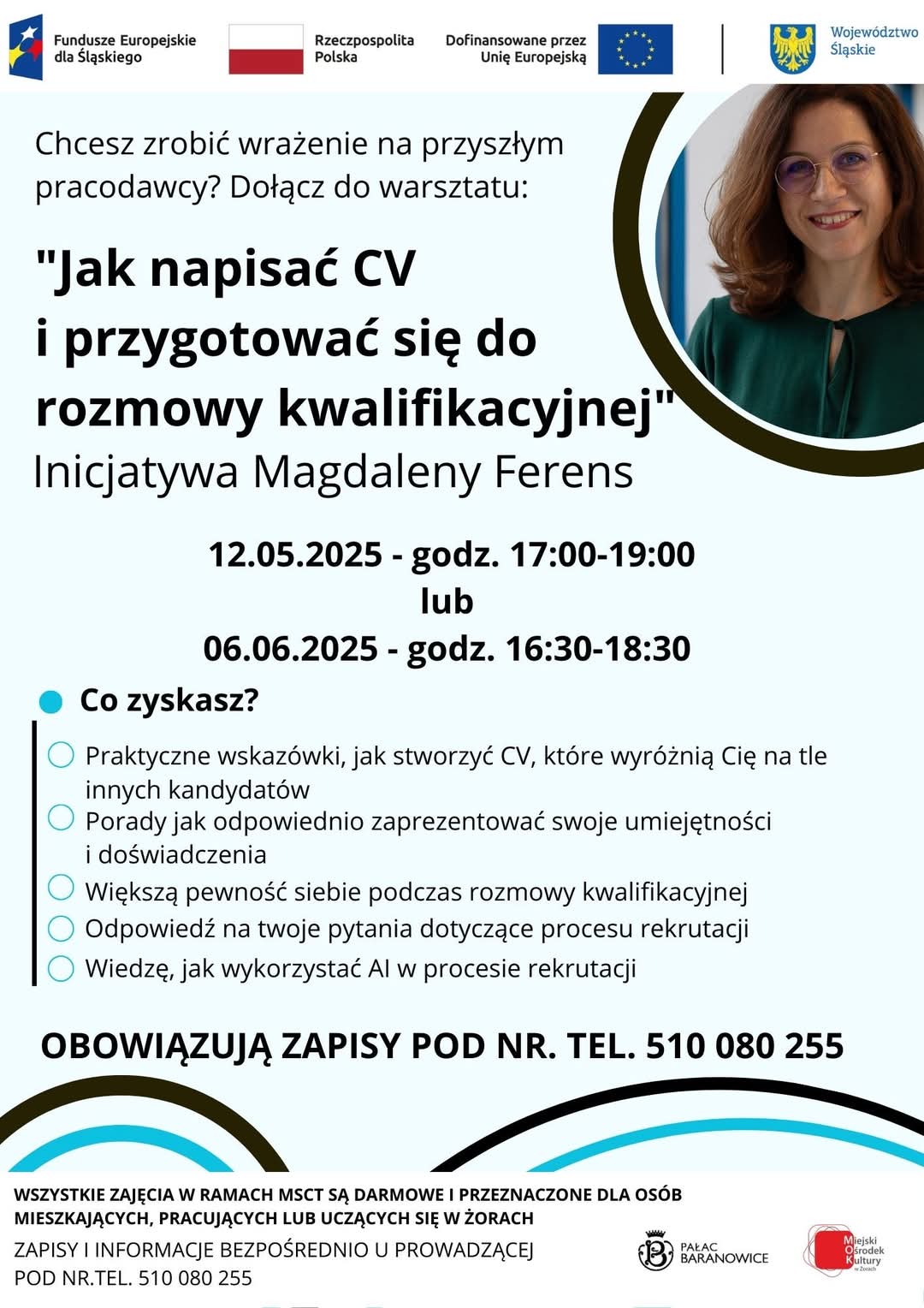 Zdjęcie artykułu Zaproszenie na warsztaty pt. "Jak napisać CV i przygotować się do rozmowy kwalifikacyjnej"